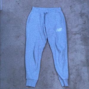 gray New Balance joggers